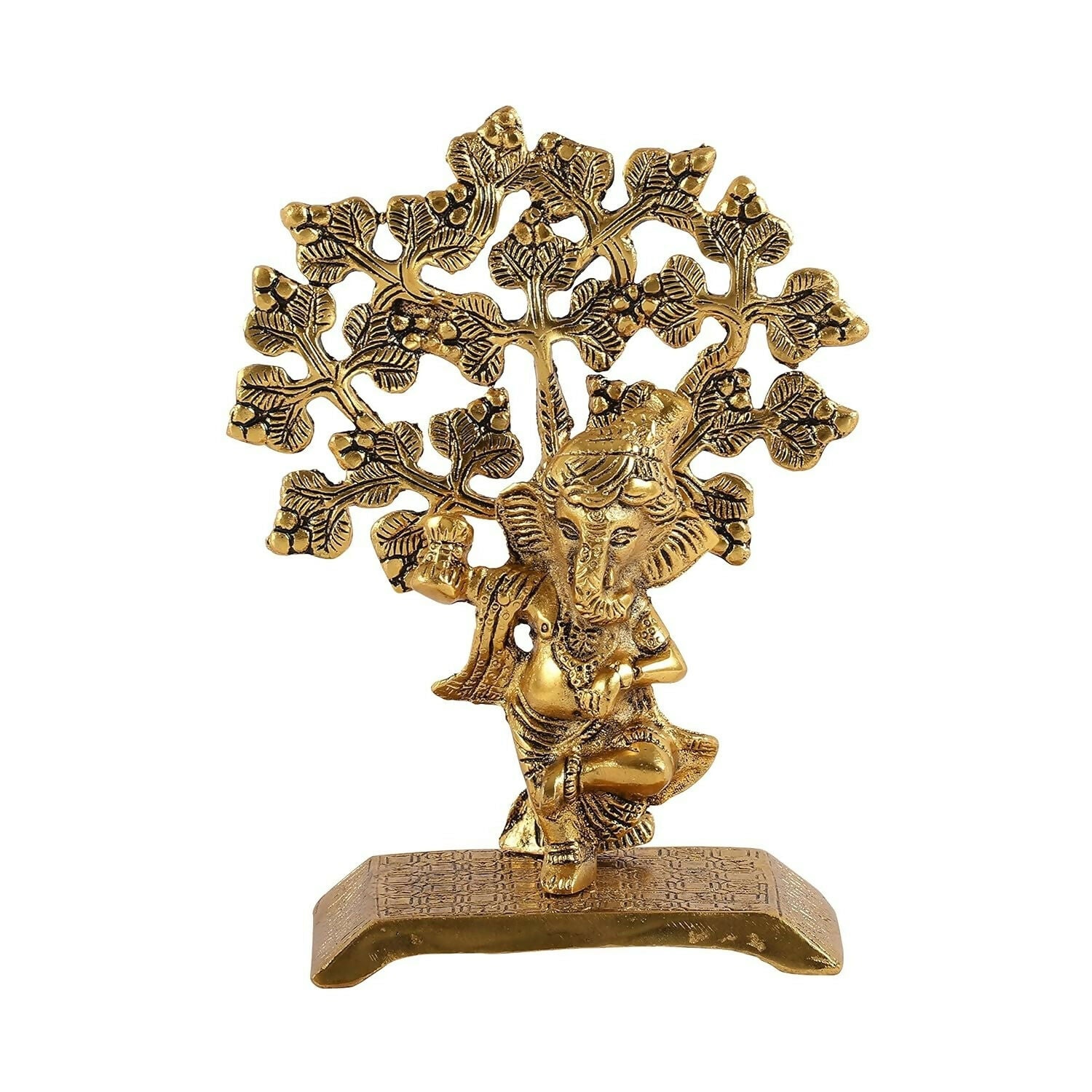 Heyearth Lord Ganesh Statues With Tree,Ganesha Figurine,Lord Ganesha Idol - Swadesiicart