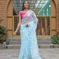 Vamsee Kiki Sky Organza Saree - Swadesiicart