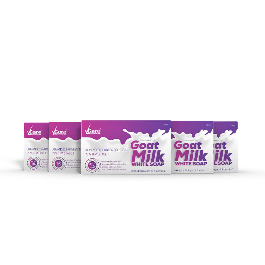 VCare Goat Milk White Soap - Swadesiicart