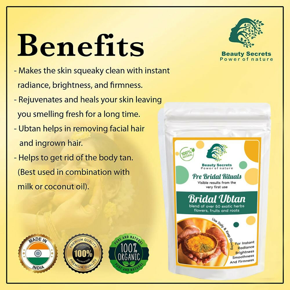 Beauty Secrets Ayurvedic Bridal Ubtan Powder - Swadesiicart
