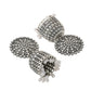 NVR Women Silver Toned Dome Shaped Jhumkas Earrings | Swadesiicart