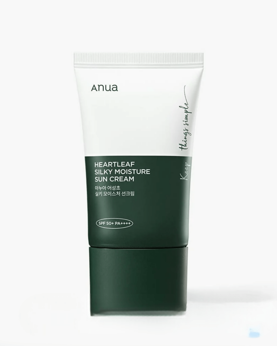 Anua Hearleaf Silky Moisture Suncream - Korean Skincare | Swadesiicart