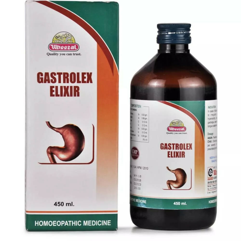 Wheezal Homeopathy Gastrolex Elixir Syrup - Swadesiicart