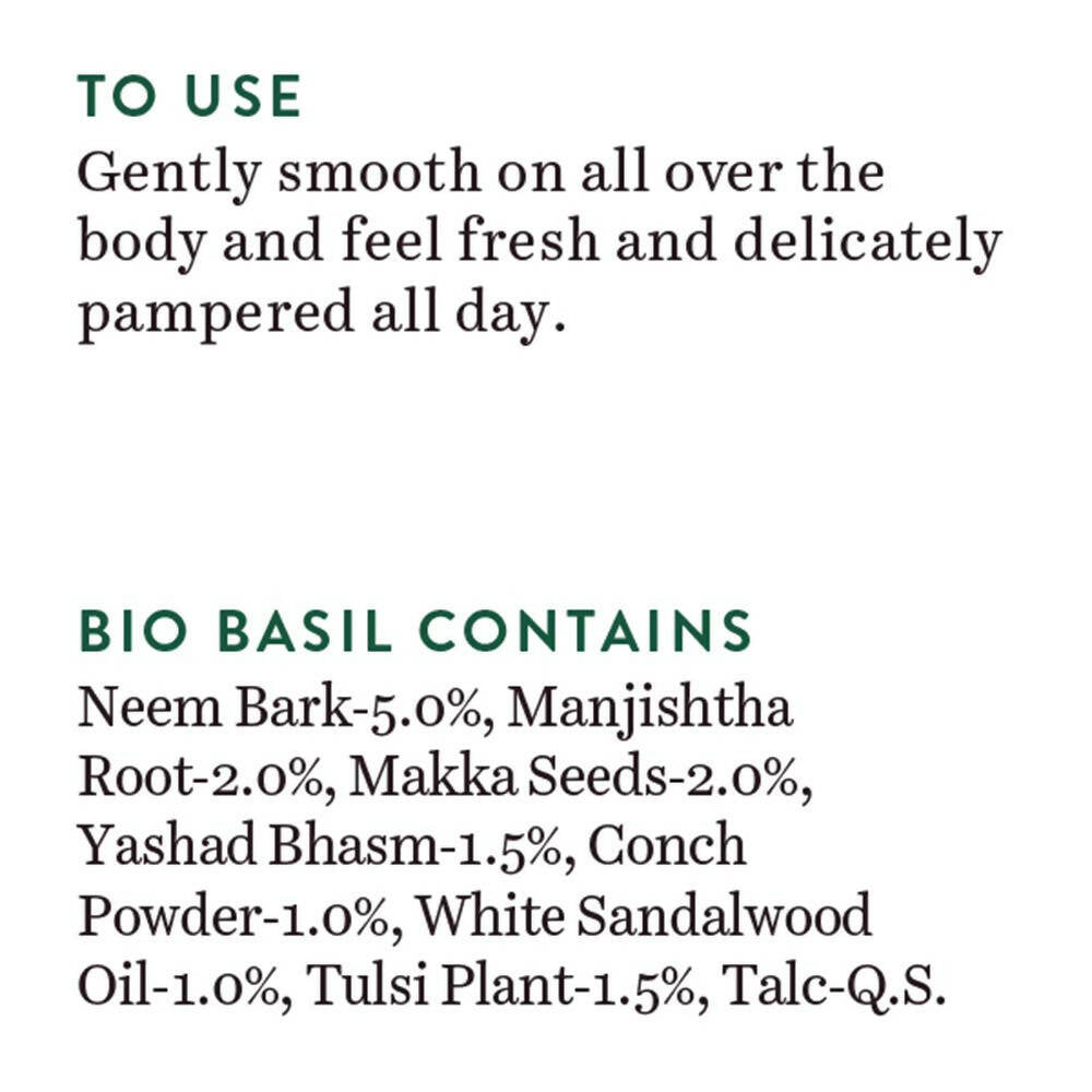 Biotique Basil & Sandalwood Refreshing Body Powder - Swadesiicart