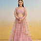 Aastha Fashion Pink Butterfly Net Tone To Tone Cotton Thread Work And Sequence Work Embroidery Wedding Wear Lehenga Choli
