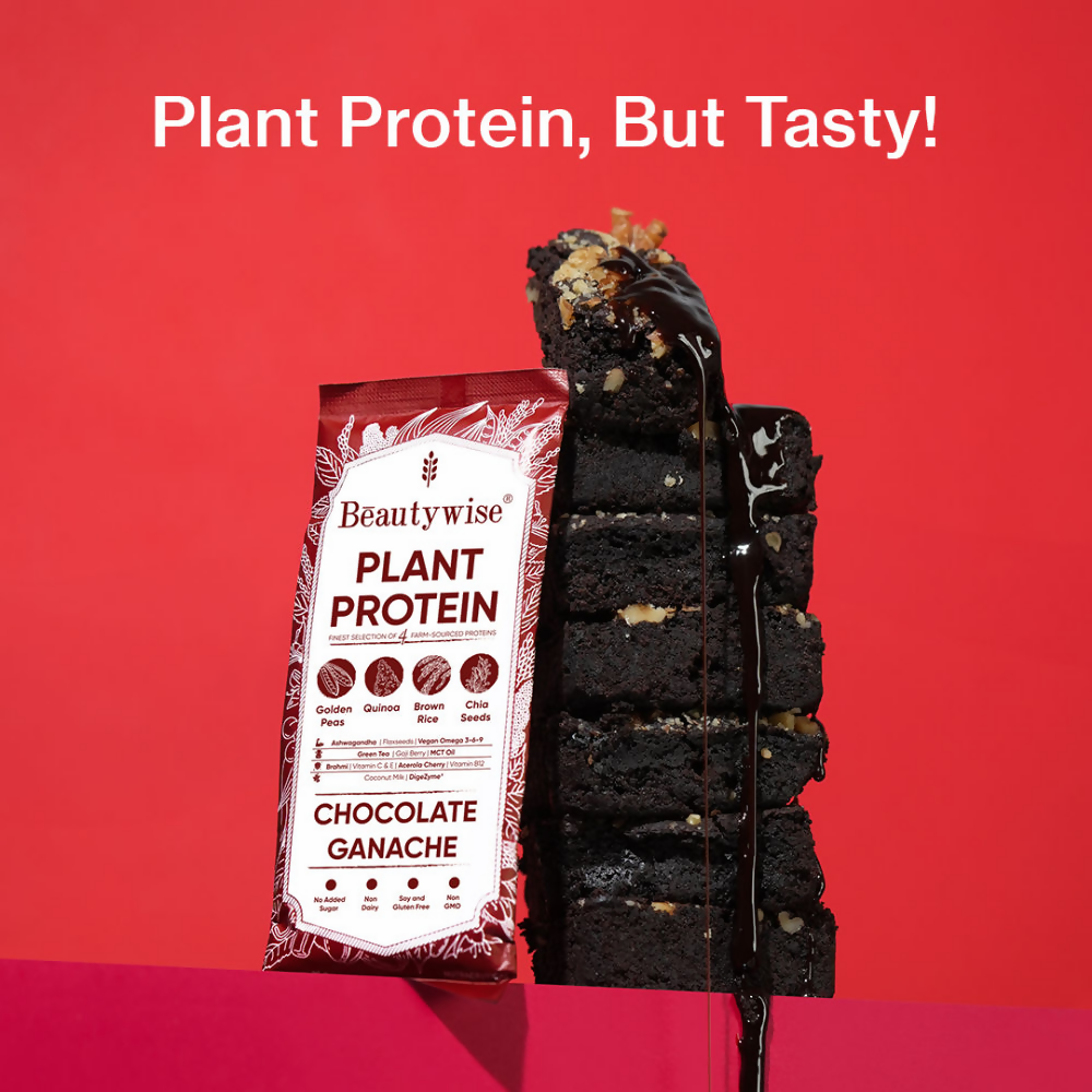 Beautywise Plant Protein Powder - Chocolate Ganache | Swadesiicart