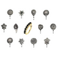 Thanu's Craft Oxidised Nose Pin Ring Studs Black Metal Germam silver Nosepin for Women - Swadesiicart