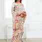 Shree Shyam Fashion Linen Cotton White Saree
