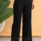 Juniper Women Black Rayon Woven Design Flared Palazzo | Swadesiicart