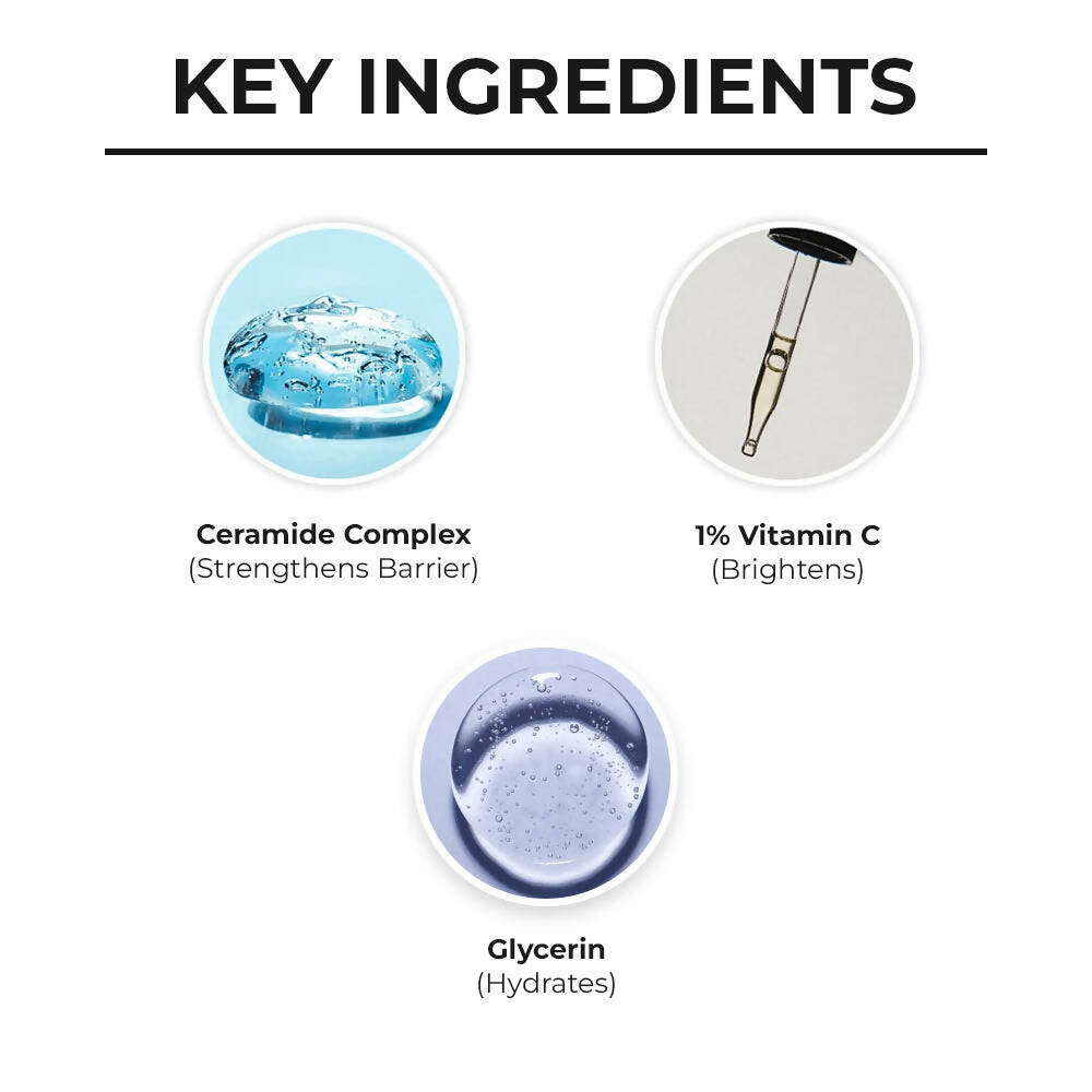 Dr. Sheth's Ceramide & Vitamin C Brightening Face Wash Gently Cleanses, Hydrates & Reduces Dark Spots, For Normal, Oily & Combination Skin - Swadesiicart