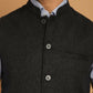 Even Apparels Pure Wool Nehru Jacket - Blue | Swadesiicart