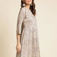 Grey Chiffon Paisley Printed Top - Himanshi - Swadesiicart