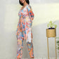 Myshka Multi - Printed Women Bling & Sparkly Co-Ords - Swadesiicart