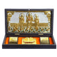 Anciently Ram Darbar Pocket Temple Box With Charan Paduka Rectangle Shaped, Gold-Polished - Swadesiicart