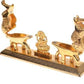 Fashion Bizz Handcrafted Goddess Lakshmi Roli Chawal Box with Elephants - Swadesiicart