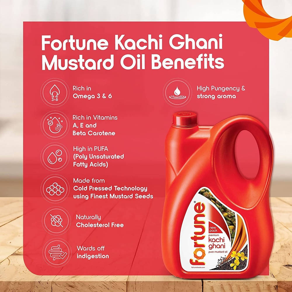 Fortune Premium Kachi Ghani Pure Mustard Oil - Swadesiicart