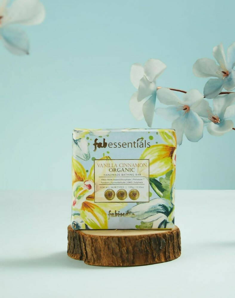 Fabessentials Vanilla Cinnamon Handmade Bathing Bar - Swadesiicart