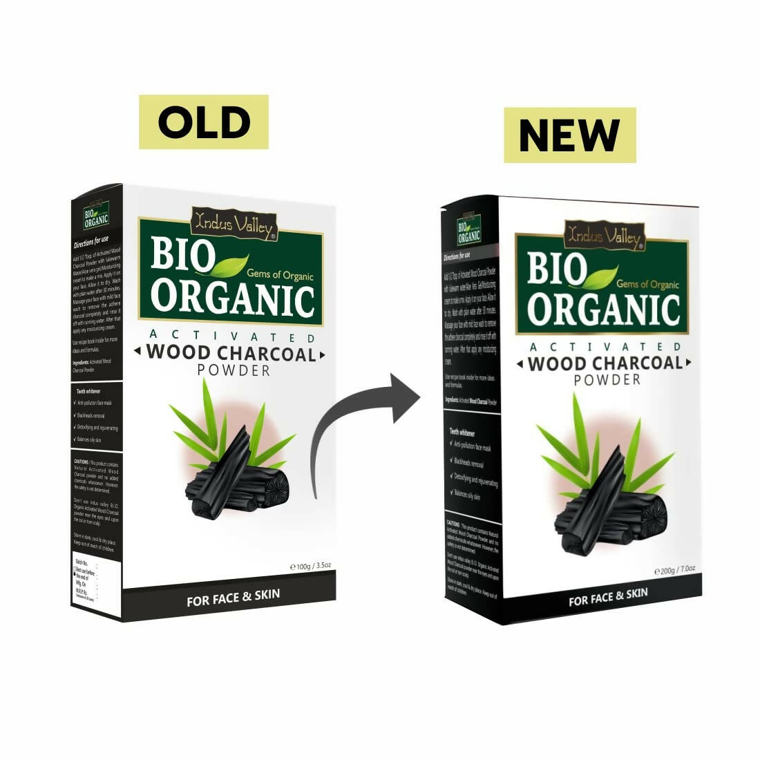 Indus Valley Bio Organic Activated Wood Charcoal Powder - Swadesiicart