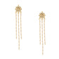 Ruby Raang Gold Long Kundan & Pearl Dangler Earrings | Swadesiicart