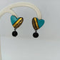 Terracotta Heart-Shape Ear Studs