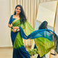 Exclusive Collection Green Party Wear Georgette Saree - Swadesiicart