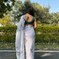 Vamsee Grey Chiffon Designer Saree - Swadesiicart