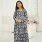 Aayaa Designer Printed Faux Georgette with Embroidery Zari Sequins-work Kids Gown