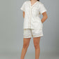 Breathables Women Cotton Night Suit Shirt And Shorts Co-Ord Set I Nightwear | Loungewear Set In Solid Colours