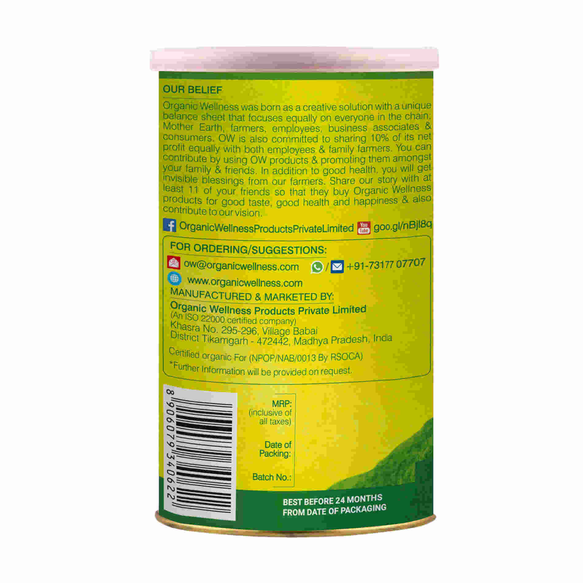 Organic Wellness Wheatgrass Powder - Swadesiicart
