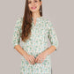Jaitra Apparels Women Printed Rayon Straight Kurta (Off White) - Swadesiicart
