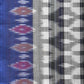 White and Black Pochampally Ikat Cotton Handloom Saree with Strips Design No Blouse - Global Threads | Swadesiicart