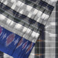 White and Black Pochampally Ikat Cotton Handloom Saree with Strips Design No Blouse - Global Threads | Swadesiicart
