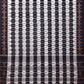 White and Black Pochampally Ikat Cotton Handloom Saree with Strips Design No Blouse - Global Threads | Swadesiicart