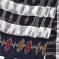White and Black Pochampally Ikat Cotton Handloom Saree with Strips Design No Blouse - Global Threads | Swadesiicart