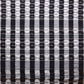 White and Black Pochampally Ikat Cotton Handloom Saree with Strips Design No Blouse - Global Threads | Swadesiicart