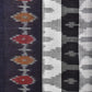 White and Black Pochampally Ikat Cotton Handloom Saree with Strips Design No Blouse - Global Threads | Swadesiicart