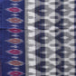 White and Blue Pochampally Ikat Cotton Handloom Saree with Strips Design No Blouse - Global Threads | Swadesiicart