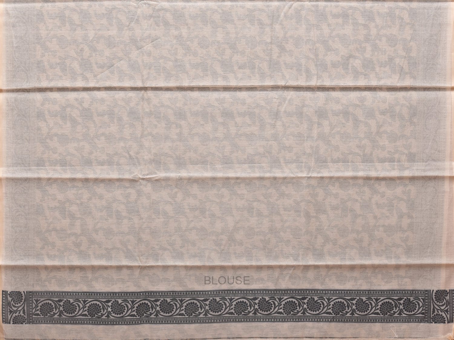 White Cut Work Sico Cotton Saree with All Over and Border Design - Global Threads | Swadesiicart