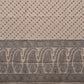 White Cut Work Sico Cotton Saree with All Over Banaras Design - Global Threads | Swadesiicart