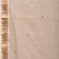 White Uppada Cotton Handloom Saree with Jamdani Pallu Design - Global Threads | Swadesiicart