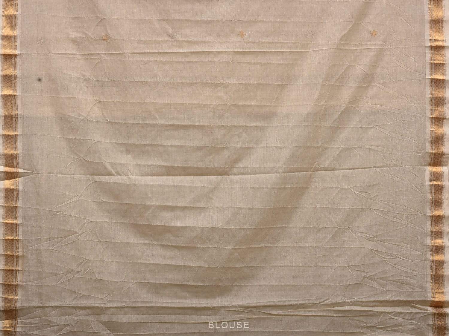 White Uppada Cotton Handloom Saree with Jamdani Pallu Design - Global Threads | Swadesiicart