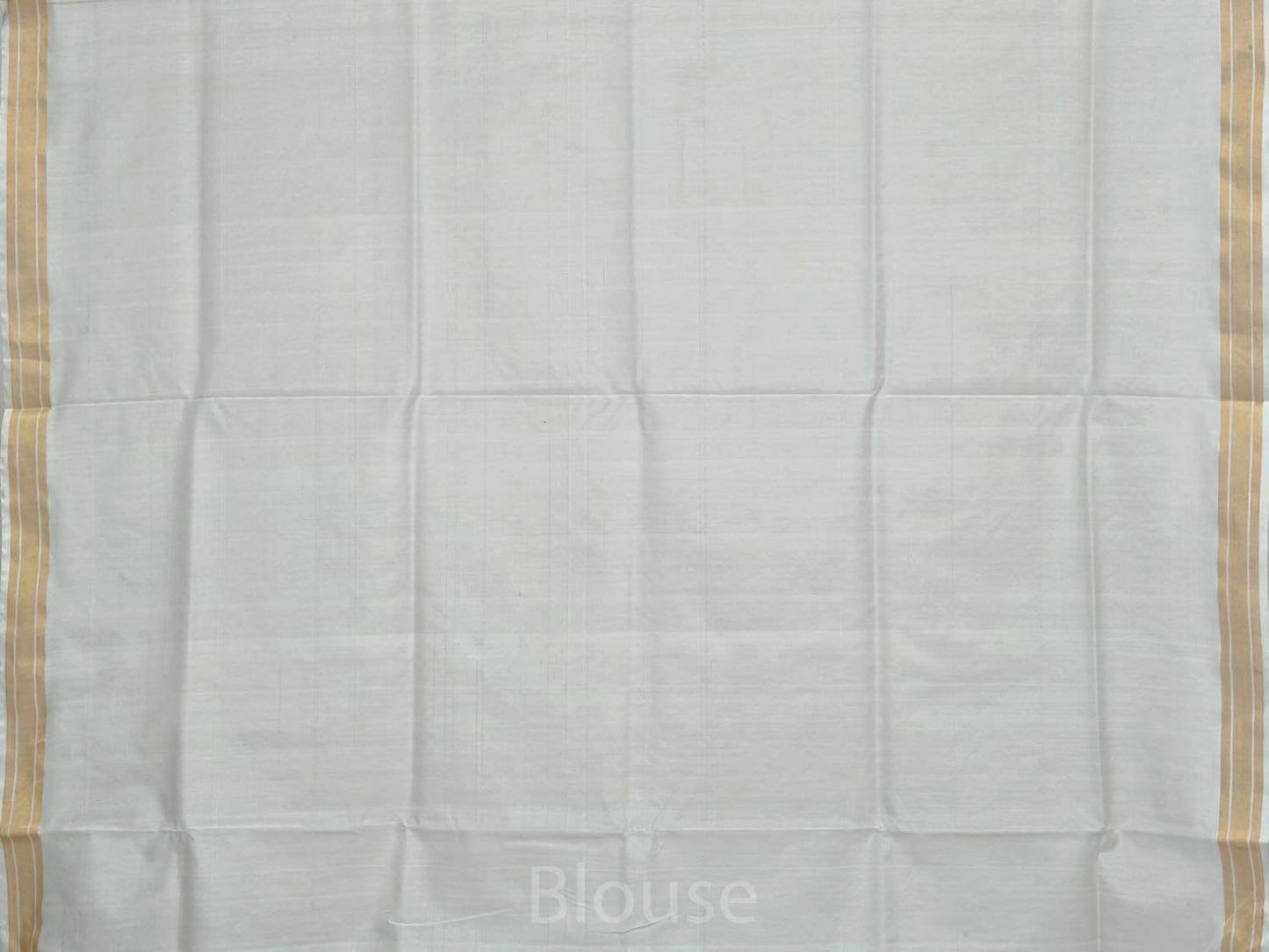 White Uppada Cotton Handloom Saree with Mango Design Pallu - Global Threads | Swadesiicart
