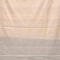 White Uppada Cotton Handloom Saree with Mango Design Pallu - Global Threads | Swadesiicart