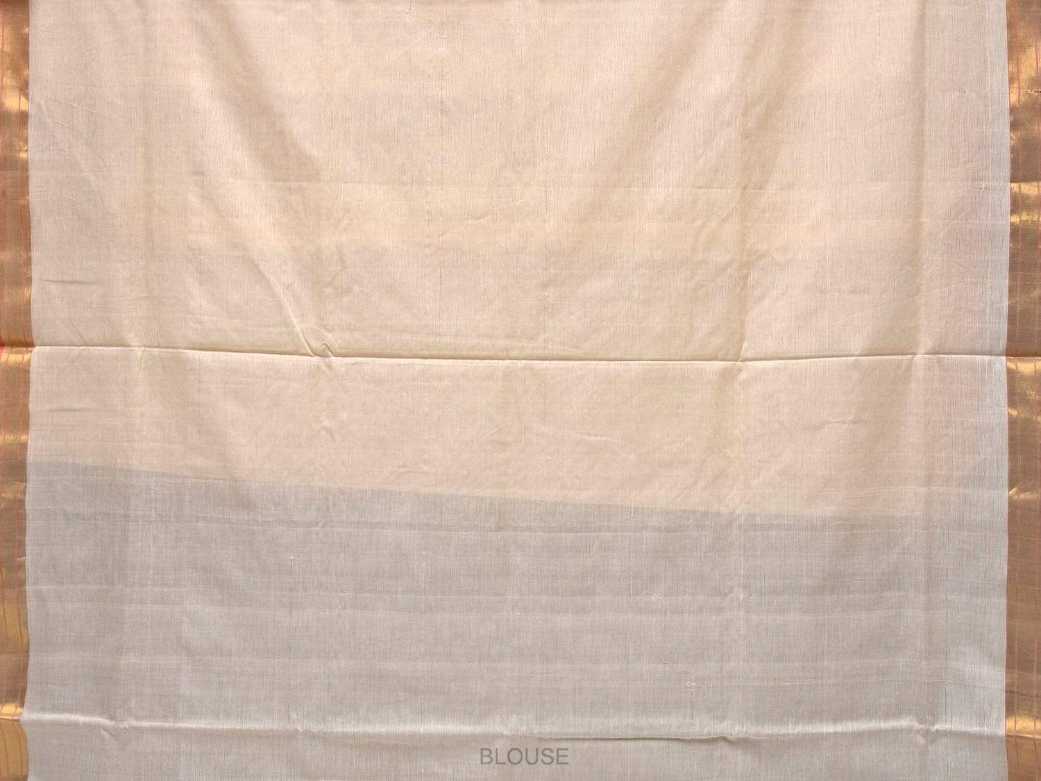 White Uppada Cotton Handloom Saree with Mango Design Pallu - Global Threads | Swadesiicart