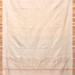 White Uppada Cotton Handloom Saree with Mango Design Pallu - Global Threads | Swadesiicart