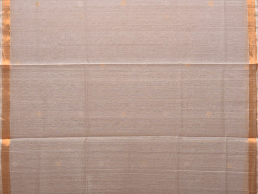 White Uppada Cotton Silk Handloom Saree with Mango Pallu Design - Global Threads | Swadesiicart
