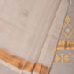White Uppada Cotton Silk Handloom Saree with Mango Pallu Design - Global Threads | Swadesiicart