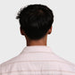 Jonesburg Men's White Beige Stripes Textured Relaxed Fit Shirt | Swadesiicart