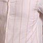 Jonesburg Men's White Beige Stripes Textured Relaxed Fit Shirt | Swadesiicart