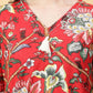 Joban Fashion Red Cotton Printed & Hand Work Co-ord Set - Swadesiicart